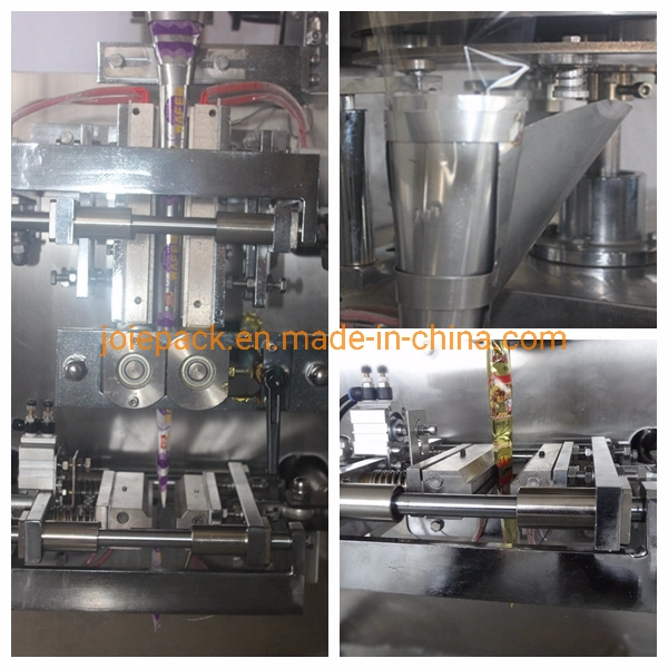 Jev-300g Industrial Vertical Automatic Peanut/Dates/Sugar/Granule/Grain Packing/Pack/Package/Packaging Soap Shampoo Water Juice Honey Filling Machine Price