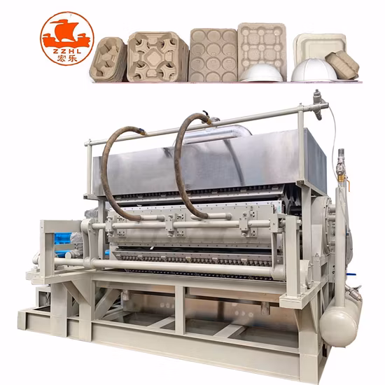Pequeña máquina automática para fabricar bandejas de huevos de papel y cartón con molde de pulpa