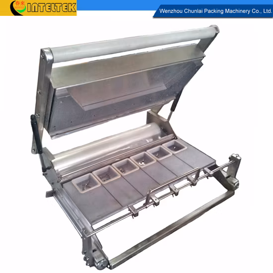 Máquina de sellado de bandejas Manual HS300, comida preparada, verduras, frutas, postres, embalaje de productos médicos, contenedor de comida preparada